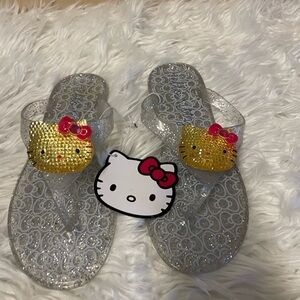 COPY - Hello Kitty Glitter  Sandals - Silver and Gold